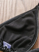 Shiny PU Mini Micro Bikini 2025 Women Swimsuit Female Brazilian Swimwear Two Pieces Bikini Set High Cut Bathing Suit Swim Lady