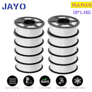 JAYO 3D Filament Printer PLA PLUS/PLA /PETG/PLA+2.0/ABS/TPU 1.75mm 10Rolls for FDM 100%No bubbel 3D Printer Materials DIY Gift