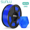 SUNLU PETG/ABS/SILK/TPU/PLA Filament 1 Rolle 1,75 mm FDM 3D-Druckermaterial mit hoher Festigkeit 100 % blasenfreies Filament für 3D-Stift