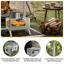 The Hearthkeeper | Portable Stainless Steel Tent Stove with 7-Pipe Chimney System