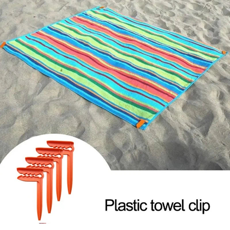 Beach Towel Clip, Camping Mat Clip, Outdoor Clothes Pegs, Sheet Holder, Clips Clamp, 4Pcs