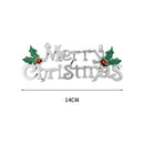 New Merry Christmas Letter Hanging Sign Xmas Tree Door Window Pendant Listing Ornaments New Year Party Home Decoration Supplies