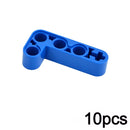 10Pcs Building Blocks Technical Thick Bulk DIY 2x4 L-Shape Arm Liftarm Compatible 32140 Assembles Particles Moc Parts Toy Bricks