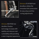 SAVA A7 Carbon Rennrad für Erwachsene Carbonfaserrahmen mit SHIMANO 105 22 Gängen und mechanischer Scheibenbremse