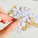 Writable RFID 125khz Rewritable T5577 Sticker Coin Adhesive Back Dia 25mm Thickness 1mm
