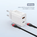 PZOZ USB Typ C Ladegerät 30W Schnellladung QC 3.0 PD 20W Quick Charge LED-Anzeige für iPhone 14 13 12 Pro Max Plus Samsung Xiaomi