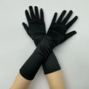 38CM Satin High Elasticity Solid Women Halloween Cosplay Stage Performance Etiquette Gloves Sun Protection Sunscreen Fashion
