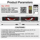 2PCS Devil Eyes Light Truck LED Windshield Eyes Custom Flexible Neon Matric Panel Car LED Display Flashing Evil Eyes For Cars