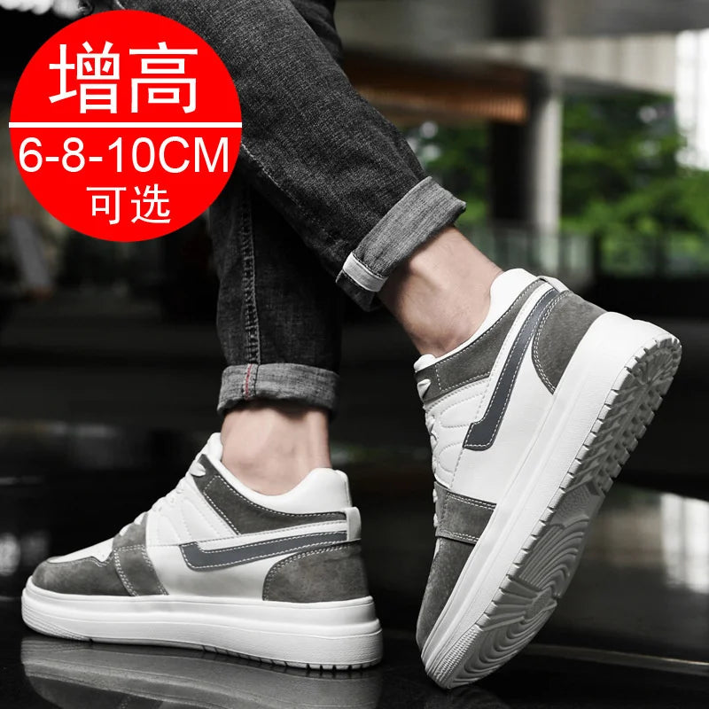 2023 Men Elevator Shoes heightening sneakers for men 6cm 8cm breathable height increased shoes for man sports shoes