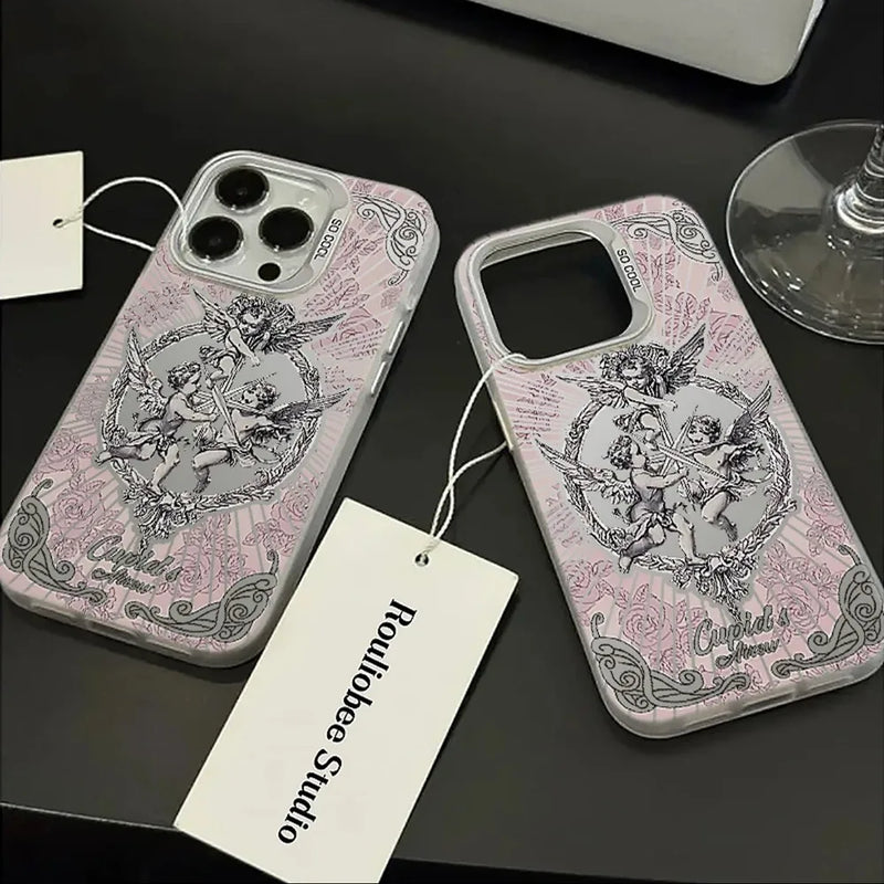 Middle Ages Retro Cupid Case for Samsung Galaxy S24 S23 S22 S21 S20 Note20 Ultra Plus FE M31 4G 5G Matte Shockproof Back Cover