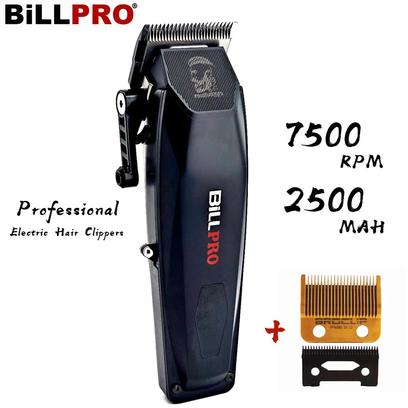 BiLL PRO BL350 Actual New Professional Gradient High Power Oil Head Hair Clipper 7500RPM  High Speed Hair Salon Cutting Trimmer