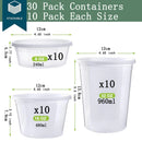 The Portion Line | Leakproof Deli Containers, 8/16/32 oz Sets