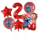 6pcs Disney Lilo & Stitch Party Balloons Stitch 32" Number Balloon set Baby Shower Birthday Party Decorations Kids Toy Gifts