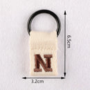 1Pc Aesthetic Initial Embroidery Alphabet Keychains Fabric DIY 26 Letters Unique Keyring Charms For Pouch Bags Accessories Gift