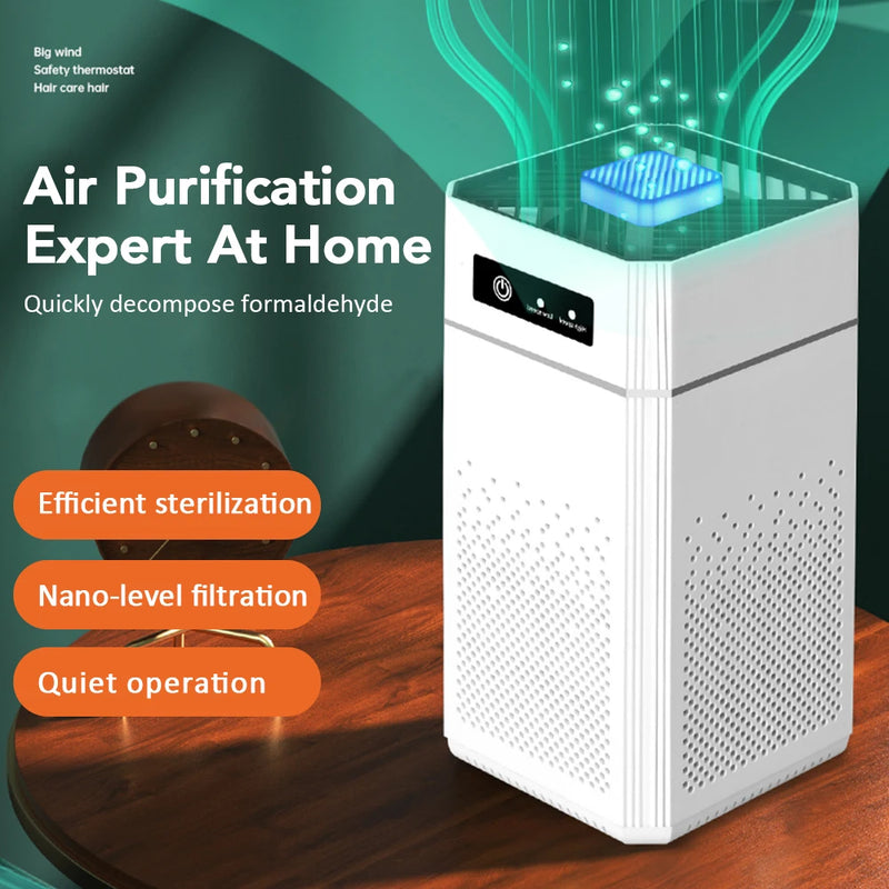 Smart Air Purifier Negative Ions Generator Remove Smoke Odor Formaldehyde Filter Purification Intelligent Desktop Air Purifier