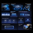N-one Intel i9 12900H Mini PC Ultra 14 Cores, 20 Threads Windows 11 Pro 32GB DDR4 1TB SSD Dual-Band WiFi 6/BT5.2 for Home,Office