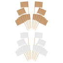 100pcs Blank Toothpick Flags Mini Labels Cheese Marker Picks Cupcake