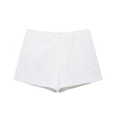 HH Summer Women Solid Square Collar Single Breasted Vest-style Sleeveless Top+High Waist Zipper Side Pocket Mini Shorts Suit