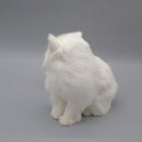 Realistic White Persian Cats Stuffed Toys Simulation Cat Dolls Table Decor Gift for Kids Boys Girls Easter Xmas Gift