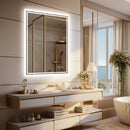 LED Backlit Mirror Bathroom Vanity with Lights,Anti-Fog,Dimmable,CRI90+,Touch Button,Water Proof,Horizontal/Vertical