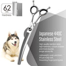 Fenice CIQ Professional 7.0/7.5 Inch JP440C Dog Grooming Scissors Curved Chunker /Thinning Scissors for Dogs Cats and Other Pets