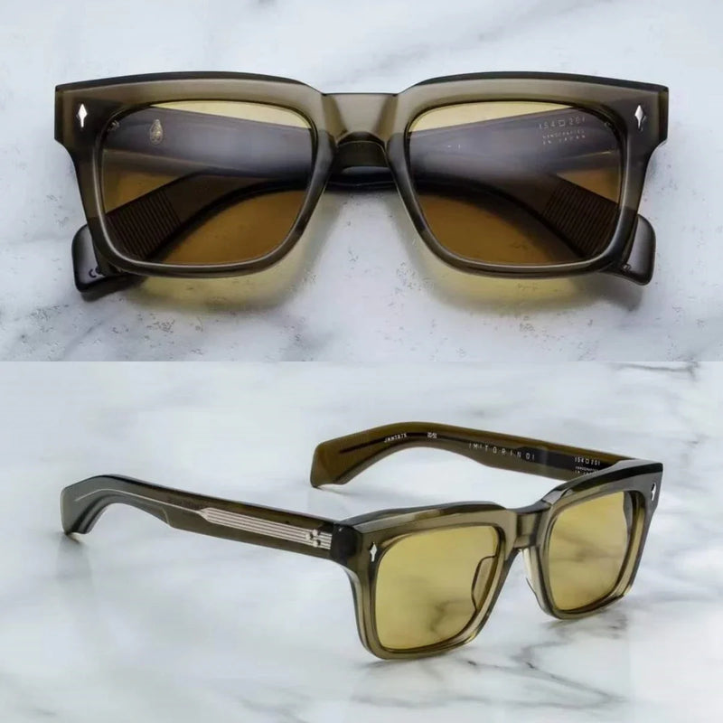 JMM TORINO Acetate Men Japanese Color Lenses Sunglasses High Quality OVAL Male Vintage Retro Steampink High Street Glasses
