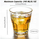 8 Pcs Plastic Tumblers Reusable Cups 8.5oz Plastic Drinking Glasses Unbreakable Glass Drinkware Set Clear Water Tumbler for Kit