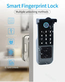 Tuya Wifi Smart Door Lock Biometric Fingerprint APP Remote Unlock Card Passcode Key Outdoor Waterproof Digital Electronic Lock