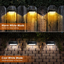 LED Solar Step Lights with 2 Lighting Modes - Longer Battery Life, Compact & Durable, IP65 Waterproof for Stairs,  Fences, Walls