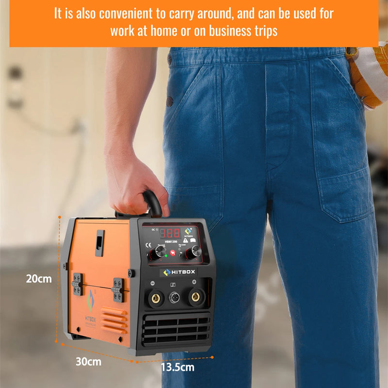 HITBOX MIG-200 3 in 1 IGBT Inverter Welder 220V MIG/MMA/Lift TIG Synergy Welding Machine Portable ARC Welder With Soldering Tool