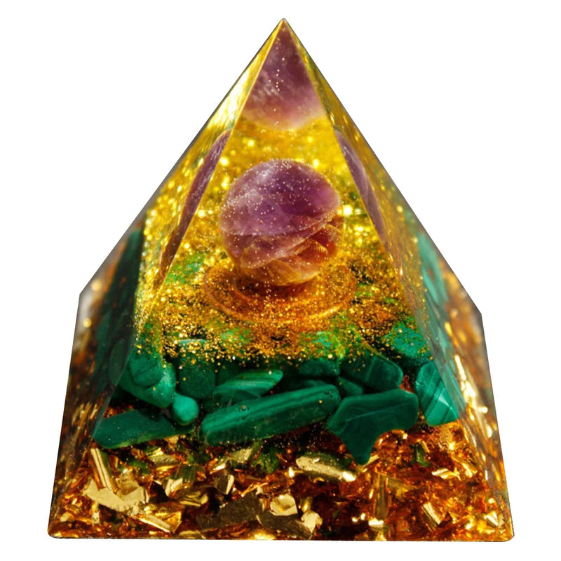 Natural Stone Crystal Orgonite Pyramid Healing Stone Chakra Reiki Home Office Decoration Gift Outdoor Garden Party Decor
