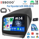 ESSGOO 9" Android 14 Display Car Stereo Radio GPS Navigation For Hyundai ix35 2009-2015 Carplay Android Auto SWC USB Wifi BT FM