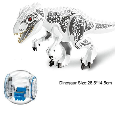 Jurassic Dinosaur Park Dinos World Building Blocks Animals Tyrannosaurus Rex Indominus I-Rex Blue Figures Triceratops Toys