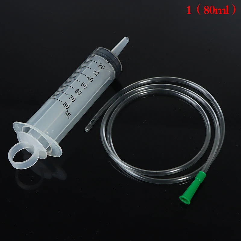 80-350ml Large Capacity Syringe Reusable Pump Measuring With Tube Feeding Ink Pumping Oil Feeding Enema Glue Filling