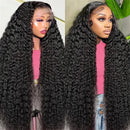 Deep Wave 13x6 HD Transparent Lace Front Human Hair Wigs Brazilian Water Wave 13x4 Lace Frontal Wig For Women 4x4 Lace Wigs