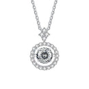 BIJOX STORY 1 CT Moissanite Pendant For Women Simulated Diamond Necklace S925 Sterling Silver Jewelry Girl Valentine's Day Gift
