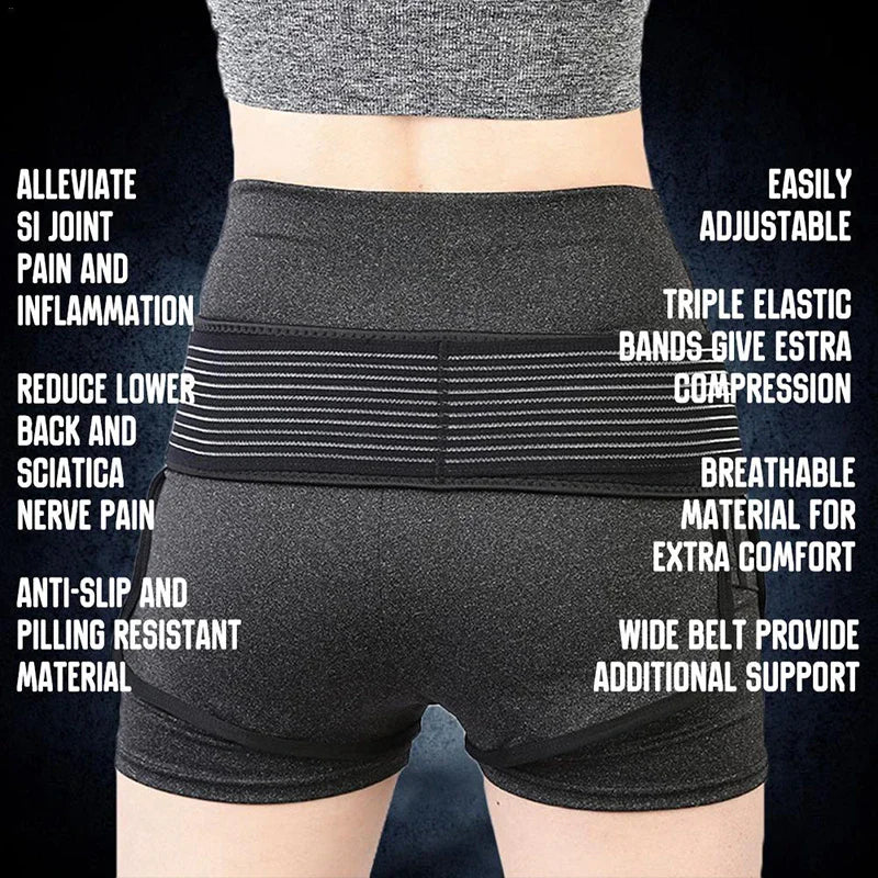 Sacroiliac Hip Belt Lower Waist Back Support Brace For Men Women Braces Pain Pelvic Trochanter Sciatica Pelvis Lumbar Relief