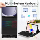 Case Keyboard For Samsung Galaxy Tab S9 FE S9FE 10.9 X510 X516 AZERTY Korean Hebrew Spanish Portuguese Arabic Backlight Keyboard