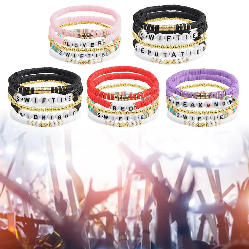 Taylor The Swift 2024 Lover Folklore Bohemian New The Eras Tour Concert Commemorative Bracelet Jewelry For Fans Friends Gift