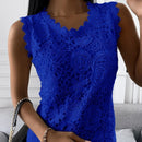 Summer Elegant Floral Lace Vest Fashion Lady&