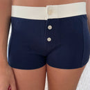 Neue lässige Lounge-Shorts für Damen, Y2K Vintage, niedrige Taille, Knopfverschluss, mit Grafikdruck, ästhetisch, schmal, Pyjama-Hose, Nachtwäsche