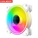 COOLMOON Chassis Cooler Radiator 4Pin PWM Silent PC Case Cooling Fan 120mm 5V 3Pin ARGB Aura Sync Computer Cooler