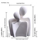 Kreative abstrakte Figuren, Paar-Ornamente, mattierte Keramik-Heimdeko, nordische moderne Kunstskulptur, Handwerk, Hochzeitsgeschenke