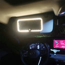 3 Led Light Modes Stepless Dimming Visor Makeup Mirror Rechargeable Touch Sensor Cosmetic Mirror Large Screen Car Vanity Mirror