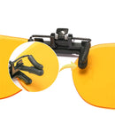 KLASSNUM Polarized Sunglasses Clip Men's Flip Up Clip on Glasses Square Frame Pilot Sun Glasses Women Driving Glasses Shades