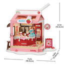Rolife Miniature Doll House  Food Box Shop DIY Miniature House Kit Diorama House Building Set with LED Room
