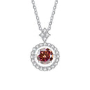 BIJOX STORY 1 CT Moissanite Pendant For Women Simulated Diamond Necklace S925 Sterling Silver Jewelry Girl Valentine's Day Gift