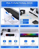 Cooling Stand for PS5 Slim Disc/Digital Edition with Controller Charging Station Stand Fan for Playstation 5 Slim Console 9 LED