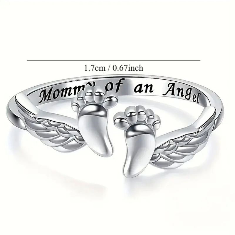 A Alloy Mommy of an Angel Adjustable Ring Mother's Day Father's Day Gift for Mother's Father