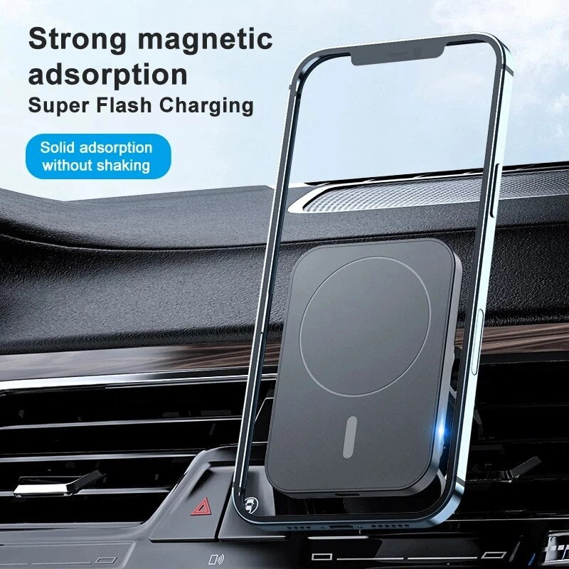 100W Car Air Vent Magnetic Wireless Chargers Stand Phone Holder Mini  Fast Charging Station For iPhone 13 14 15Pro Max macsafe